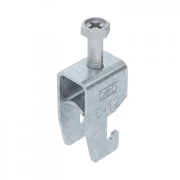 Clamp clip 2056 U-foot, 1-fold, metal pressure sleeve, FT