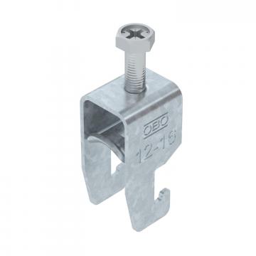 Clamp clip 2056 U-foot, 1-fold, metal pressure sleeve, FT