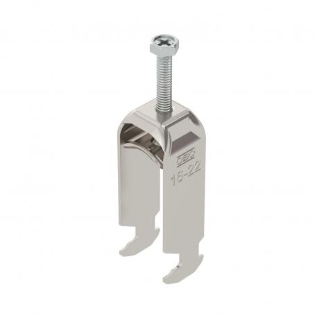 Clamp clip 2056 H-foot, 2-fold, metal pressure sleeve, A2 16 | 22 | 3