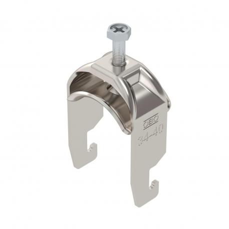 Lučna obujmica, U-stopa, 1-struka, metalno pritisno korito, A4 34 | 40 | 3