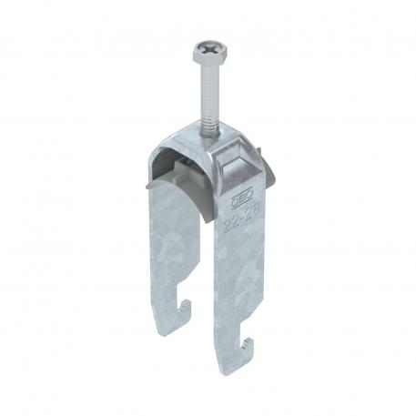 Lučna obujmica, U-stopa, 2-struka, plastično pritisno korito, FT 22 | 28 | 3