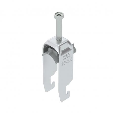 Lučna obujmica, U-stopa, 2-struka, plastično pritisno korito, Al 16 | 22 | 3