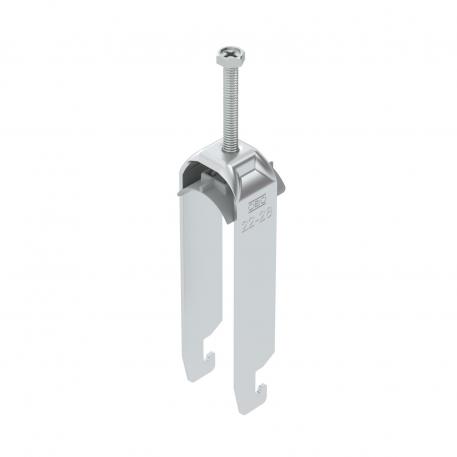 Lučna obujmica, U-stopa, 3-struka, plastično pritisno korito, Al