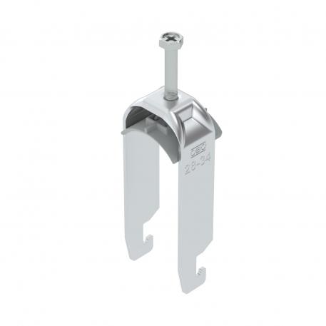 Lučna obujmica, U-stopa, 2-struka, plastično pritisno korito, Al 28 | 34 | 3