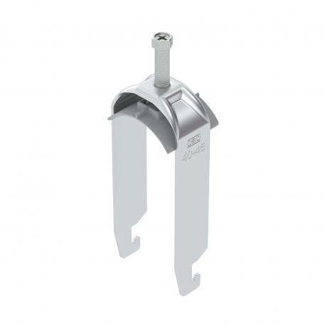 Lučna obujmica, U-stopa, 2-struka, plastično pritisno korito, Al 40 | 46 | 5