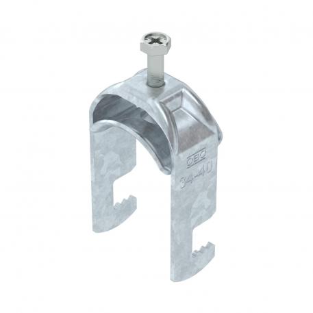 Lučna obujmica, F-stopa, 1-struka, metalno pritisno korito, FT 34 | 40 | 3