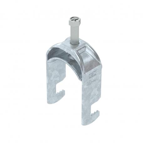 Lučna obujmica, F-stopa, 1-struka, metalno pritisno korito, FT 40 | 46 | 5