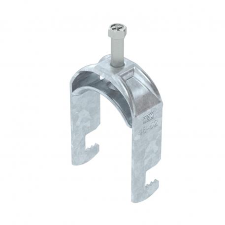 Lučna obujmica, F-stopa, 1-struka, metalno pritisno korito, FT 46 | 52 | 5