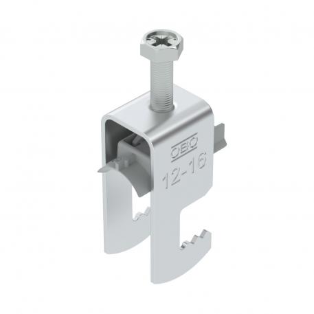 Lučna obujmica 2056, F-stopa, 1-struka, plastično pritisno korito, ALU 12 | 16 | 3