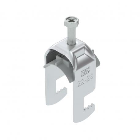 Lučna obujmica 2056, F-stopa, 1-struka, plastično pritisno korito, ALU 22 | 28 | 3