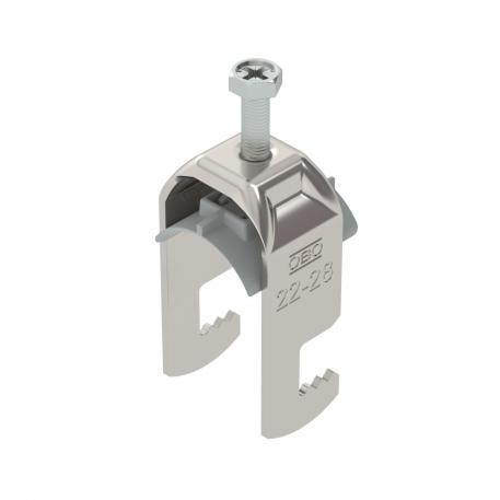 Lučna obujmica 2056, F-stopa, 1-struka, plastično pritisno korito, A2 22 | 28 | 3