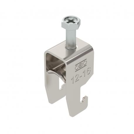 Lučna obujmica 2056, U-stopa, 1-struka, metalno pritisno korito, A2 12 | 16 | 3