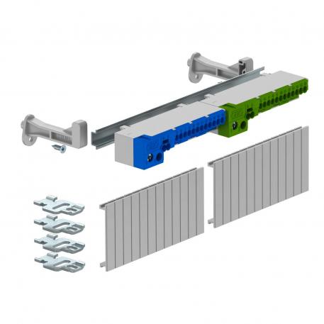Terminal strip set with screwless terminals for SDB 12