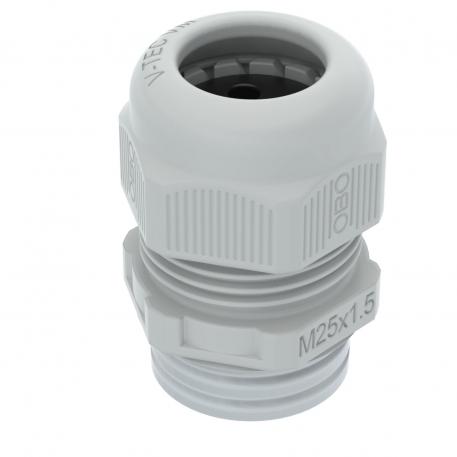 Cable gland, metric thread with multi-way seal insert, light grey