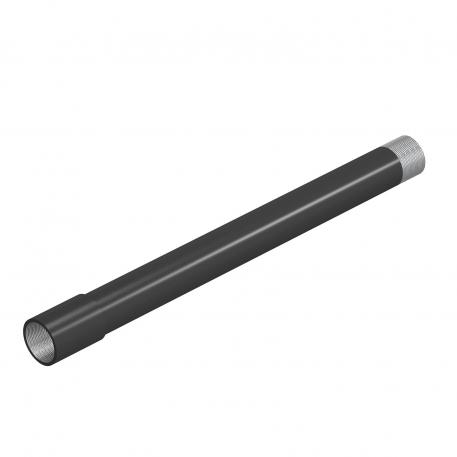 Armoured steel pipe with thread, black 25 | 3000 | 1.5 | M25x1,5