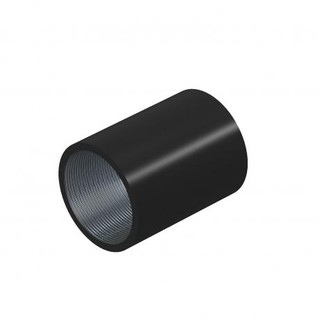 Black powder-coated steel sleeve, with thread 63 | M63x1,5