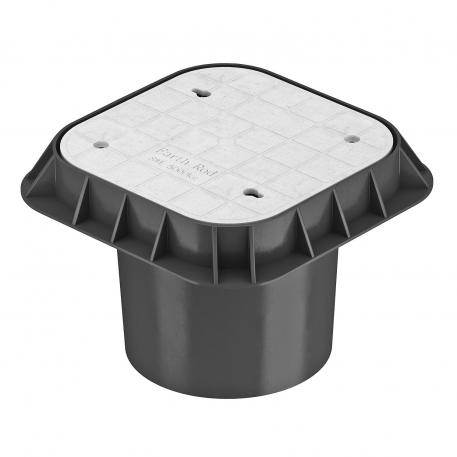 Underfloor test box, made of plastic