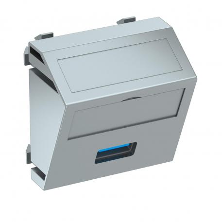 USB 2.0 / 3.0 priključak, 1 modul, kosi izlaz, kao navojni priključak  |  | USB | alum. lakirano