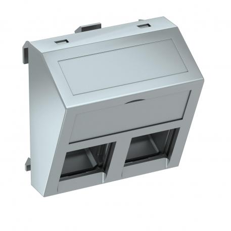 Nosač računarske tehnike, 1 modul, kosi izlaz, tip C, bez zaštitnog poklopca ne | alum. lakirano