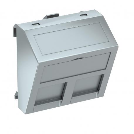 Nosač utičnice računarske tehnike, 1 modula, kosi izlaz, tip RM da | alum. lakirano