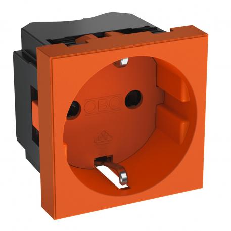 0° socket, protective contact, single 1 | Single 0° | Pure orange; RAL 2004