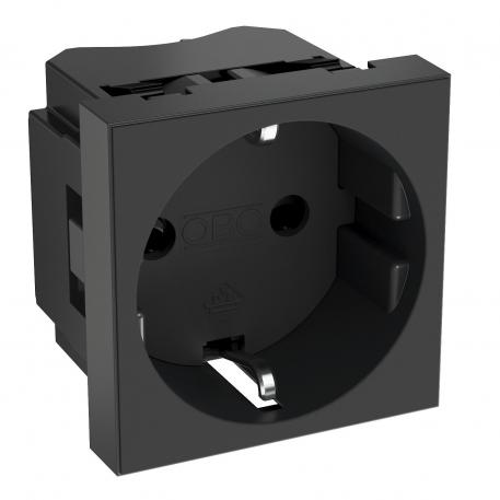 0° socket, protective contact, single 1 | Single 0° | Black-grey; RAL 7021