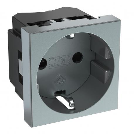 0° socket, protective contact, single 1 | Single 0° | Aluminium painted