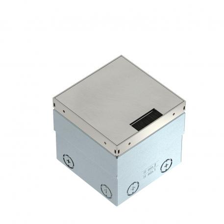 UDHOME2 floor socket, with brush outlet, without floor covering recess, unequipped, stainless steel Dekorativna ploča