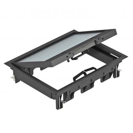 Podna kutija GES6 sa uklopnim klizačem 5 | 6 | grafitno crno; RAL 9011