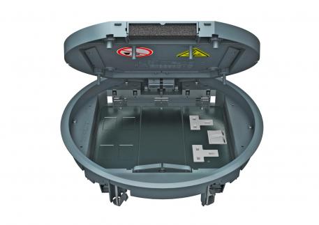 Podna kutija GESR9 sa uklopnim klizačem 5 | R9 | čelično siva; RAL 7011