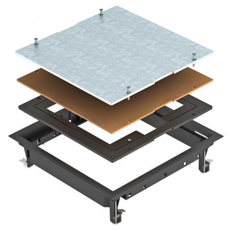 Reviziona podna kutija ZES9 5 | 10 | 9 | grafitno crno; RAL 9011