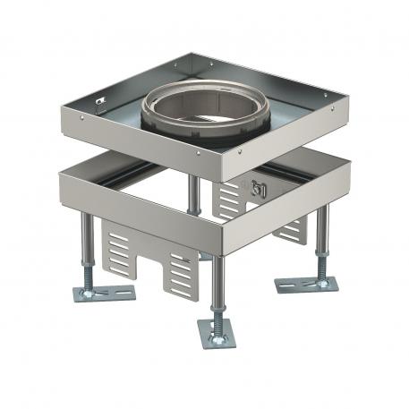 Metalne podne kutije sa nivelacijom za Tubus, RKFN, nerđajući čelik 110 | 155 | 25 | 110 | 4