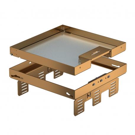 Odspojiva metalna podna kutija sa nivelacijom i izlazom za kabl, RKSNUZD3, mesing  | 110 | 25 | 95 | 9