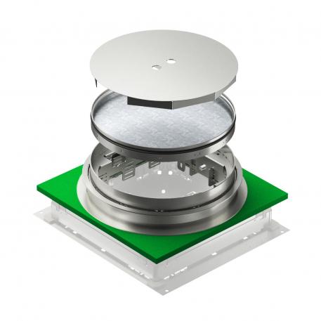 Metalne podne kutije sa nivelacijom za revizioni otvor, RKNUZD3, nerđajući čelik