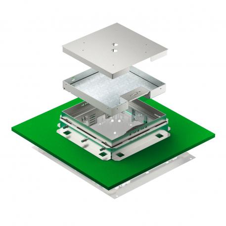 Nivelirajuća kazeta sa izvodom za kabele, nehrđajući čelik 136 |  | 25 | 81 | Okretni izlaz za kabal | 9