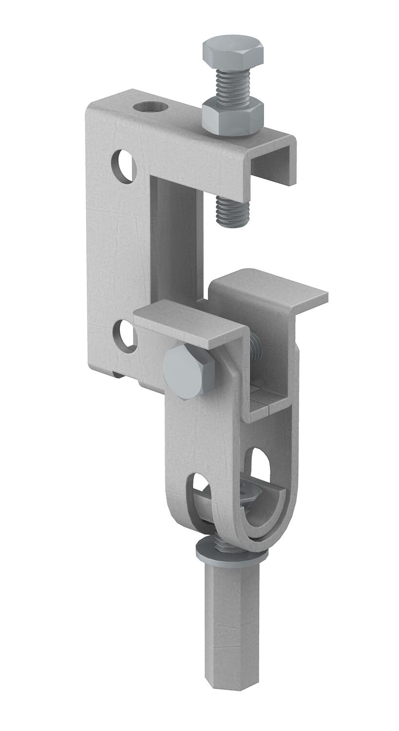 Screwin beam clamp, with hinge OBO